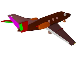 Dassault Falcon 100 3D Model preview