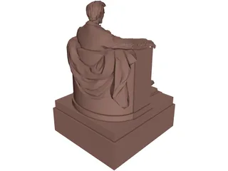 Lincoln Memorial Statue 3D Model preview
