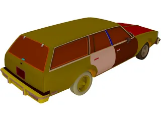 Oldsmobile Cutlass Cruiser (1983) 3D Model preview