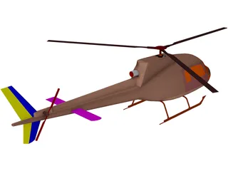 Eurocopter AS-350 Ecureuil 3D Model preview