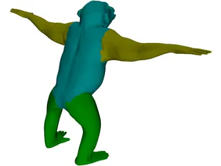 Chimpanzee 3D Model preview