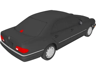Mercedes-Benz E-class (1996) 3D Model preview