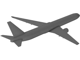 Boeing 767-400 3D Model preview