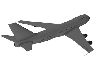 Boeing 747 3D Model preview