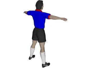 Soccer Player 3D Model preview