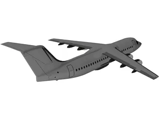 British Aerospace BAe 146-300 3D Model preview