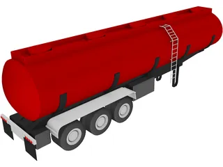Tank Trailer 3D Model preview