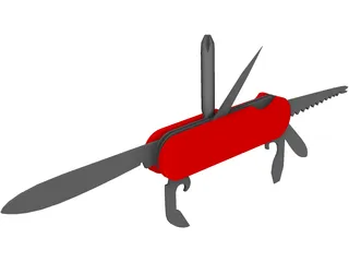 Pocket Knife 3D Model preview