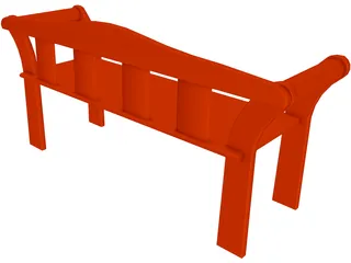Bench 3D Model preview