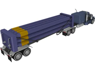 Liquid Nitrogen Carrier Truck 3D Model preview