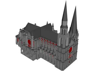 Cathedral Chartres 3D Model preview