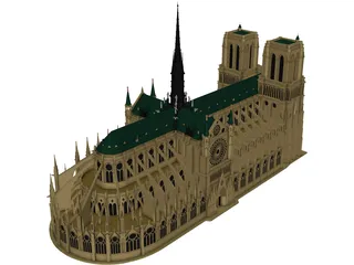 Cathedral Notre Dame 3D Model preview