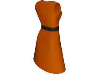Woman Dress 3D Model preview