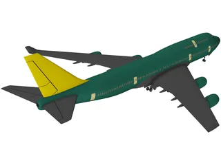 Boeing 747-400 3D Model preview