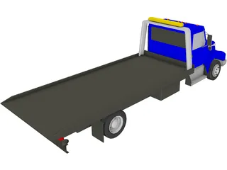 Wrecker Flatbed 3D Model preview