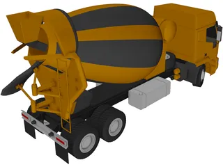 Euro Cement Mixer 3D Model preview
