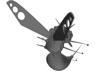 Metal Bee 3D Model preview