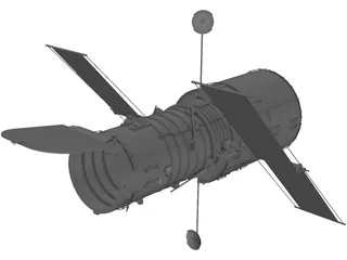 Hubble Space Telescope 3D Model preview
