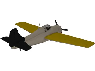 F4F Wildcat 3D Model preview
