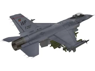 F-16C USAF 3D Model preview