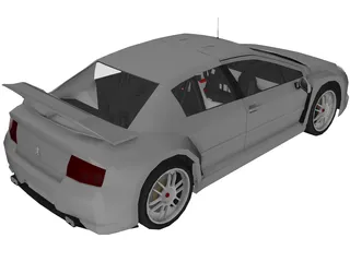 Peugeot 407 Rally Car Concept 3D Model preview