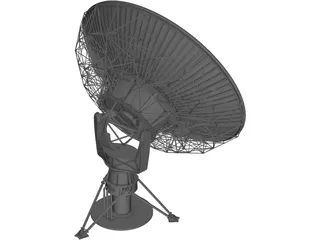 Radio Satellite Telescope 3D Model preview