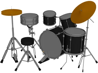 Drum Set 3D Model preview