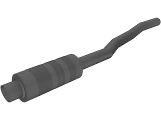 Street Car Exhaust 3D Model preview