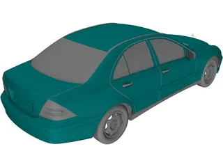 Mercedes-Benz C-class (2001) 3D Model preview