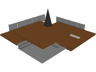 Parrilla Exterior 3D Model preview