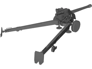 D-20 Howitzer 3D Model preview