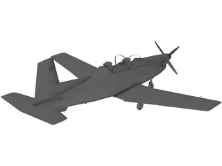 North American T-6 Texan II 3D Model preview