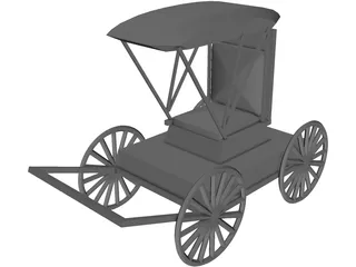 Buggy Horse Drawn 3D Model preview
