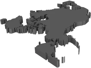 North America 3D Model preview