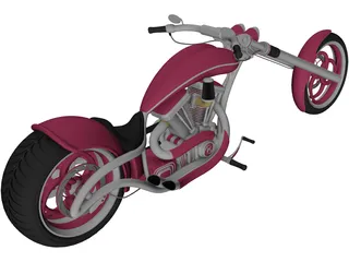 Custom Chopper 3D Model preview