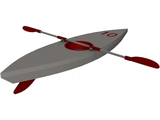 Kayak 3D Model preview
