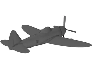 Republic P-47D Thunderbolt 3D Model preview