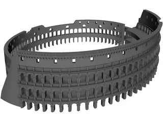 Coliseum Roman 3D Model preview