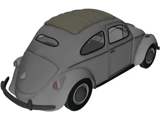 Volkswagen Beetle (1963) 3D Model preview
