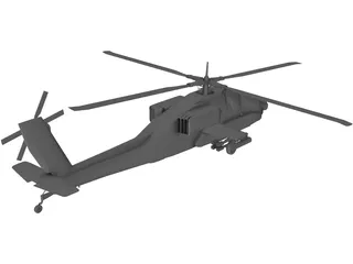 Boeing AH-64 Apache 3D Model preview
