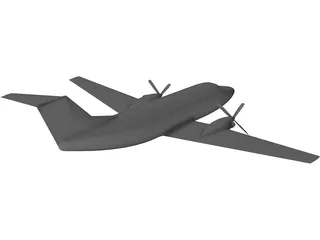 Beechcraft Super King Air 200 3D Model preview