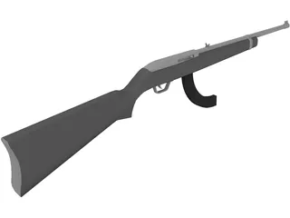 Ruger Rifle 3D Model preview