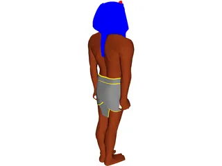Egyptian Statue 3D Model preview
