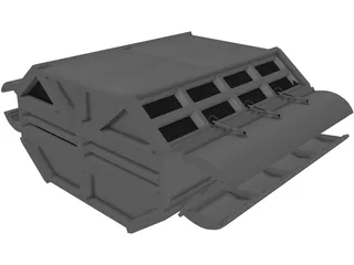 Spaceship Cargobox 3D Model preview