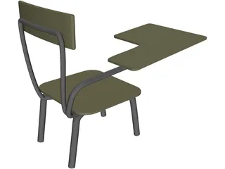 Student Desk 3D Model preview