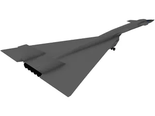 North American XB-70 Valkyrie 3D Model preview