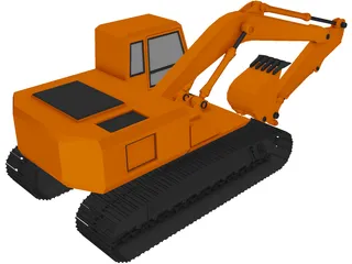 Excavator 3D Model preview