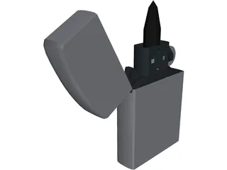 Zippo Lighter 3D Model preview
