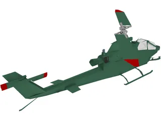 Bell AH-1 Cobra 3D Model preview