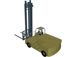 Forklift Boat 3D Model preview